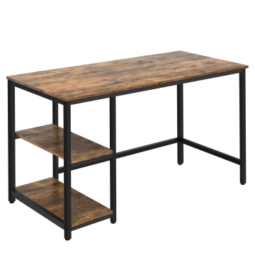 47"/55" Computer Desk Office Study Table Workstation Home with Adjustable Shelf Rustic Brown